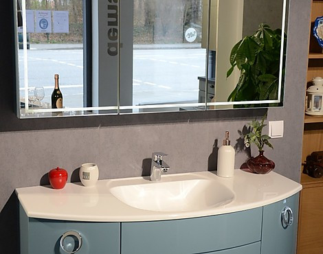 Moderne Badezimmermöbel mit LED-beleuchtetem Spiegel - PANDORA